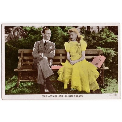 FED ASTAIRE & GINGER ROGERS RP Postkarte Film Partner Serie, nicht verschickt