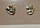Vintage AVON Tailored Knot Earrings Silver Tone Pierced Post 1990 — photo 2