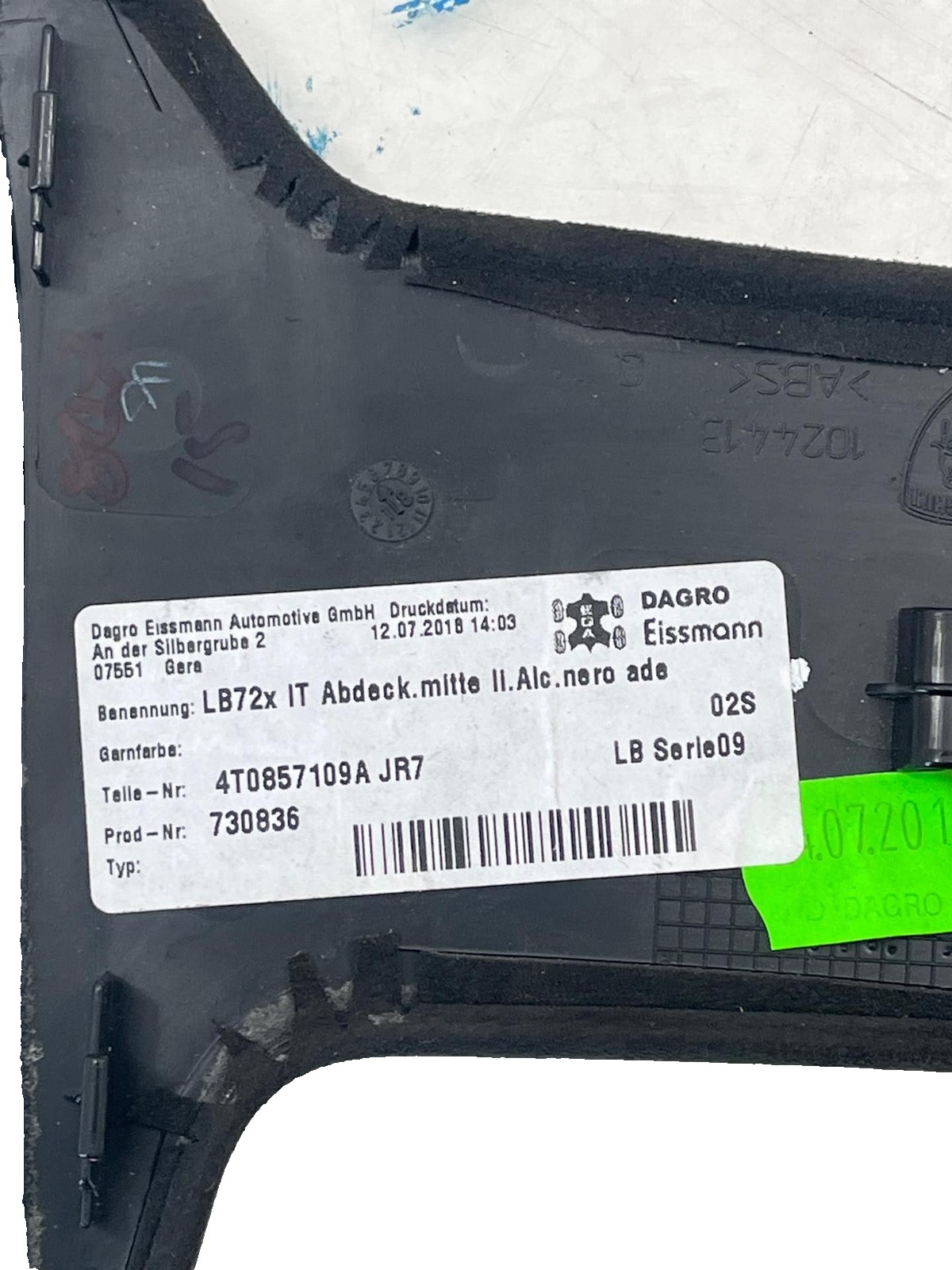DRIVER LEFT LOWER Dash TRIM 4T0857109A LAMBORGHINI HURACAN FIT 19