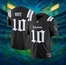 Drake Maye 10 Patriots "Gothic Revolution Edition" Jersey "All Sizes"