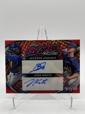 2023 LEAF VIVID JACKSON CHOURIO/JOSH KNOTH 3/8 COLORFUL COMBOS DUAL AUTO CCD-10