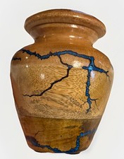 Small Urn Wooden Pet Loss Sympathy Gift Memorial Lichtenberg Fractal Burning