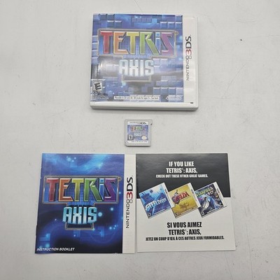 Tetris Axis Nintendo 3DS Complete CIB Puzzle Multiplayer Nintendo NTSC-U/C E