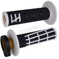 ODI Black/White Emig 2.0 Lock-On Grips - H36E2BW