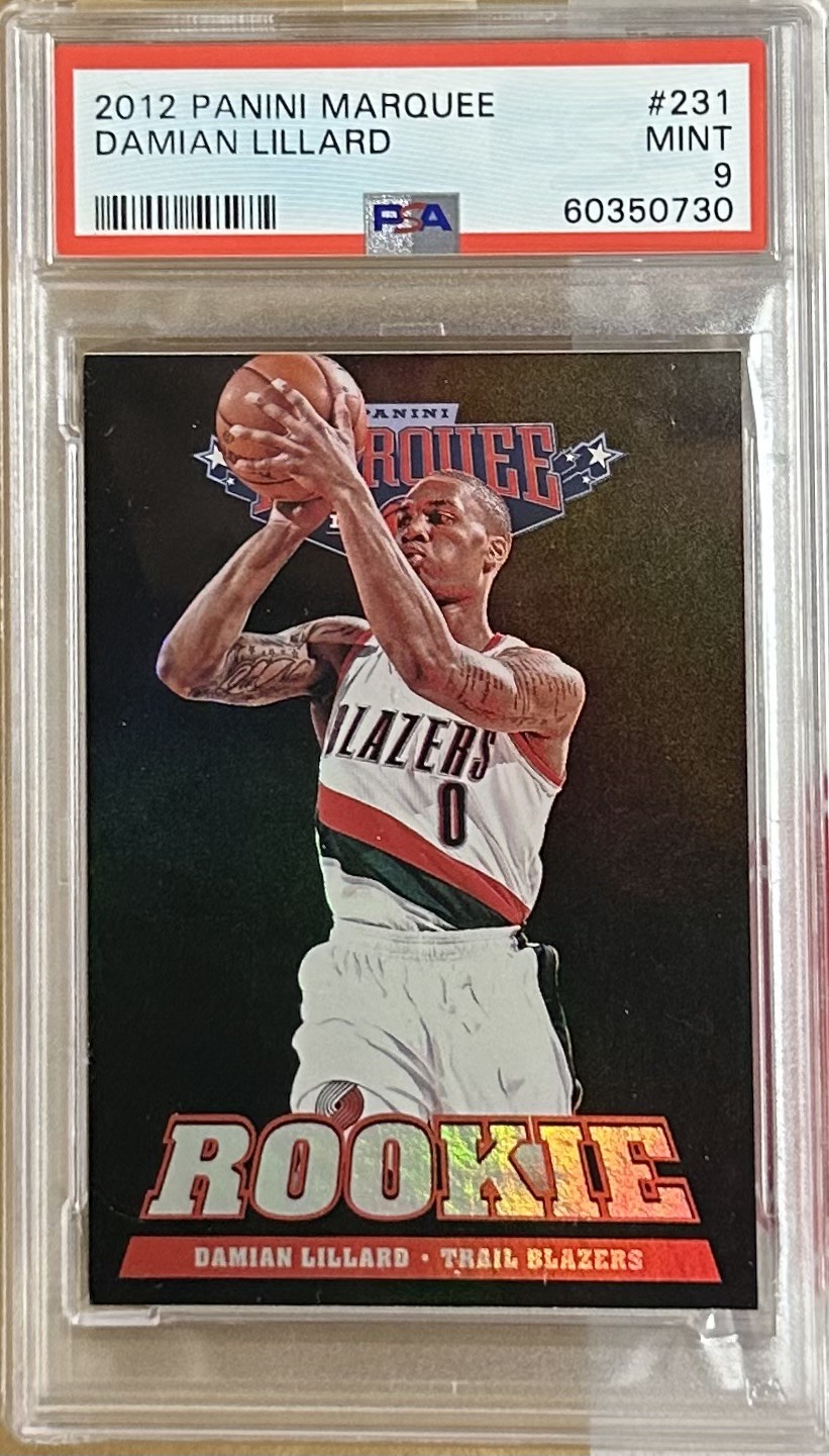 (PSA 9) 2012 Panini Marquee Damian Lillard Rookie Card #231 - Trail Blazers