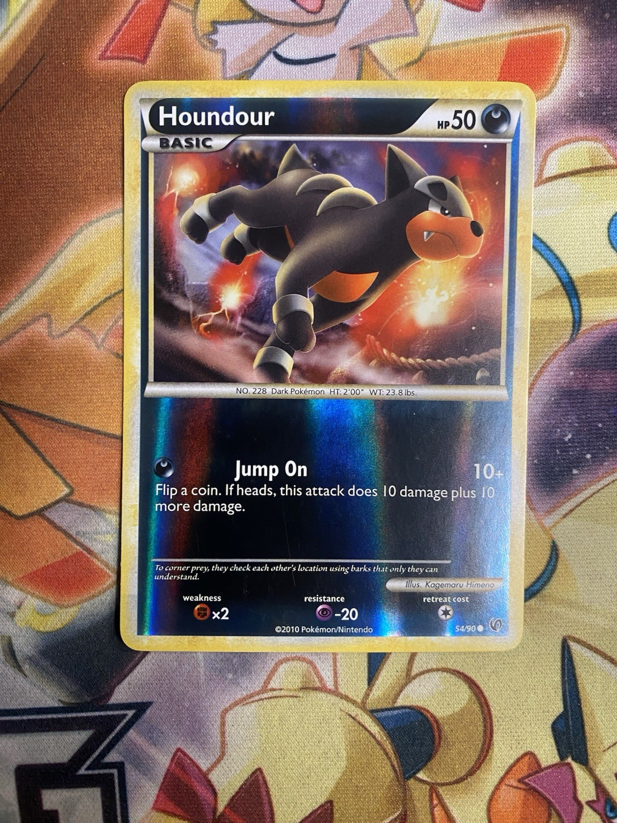 HOUNDOUR 54/90 - REVERSE Holo - COMMON - HGSS Undaunted - 2010 POKEMON Card - NM