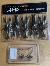 Tackle HD Hi-Def Craw Jighead 3.75" Crawfish Lure Green/Black 5 Pack
