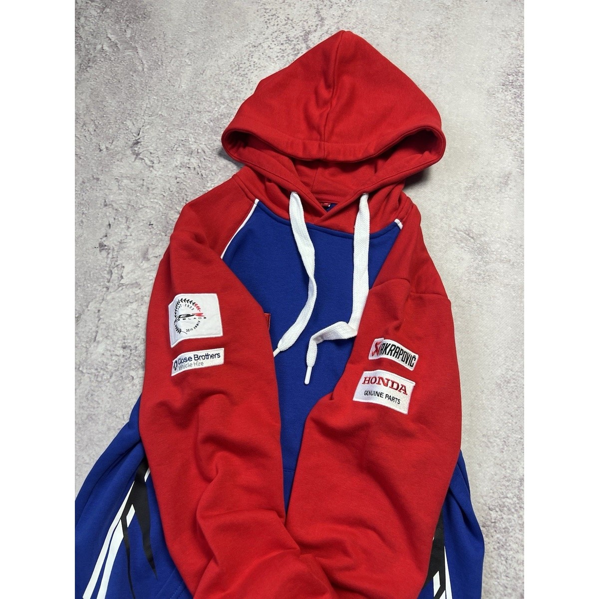 Vintage Honda Racing Team Hoodie Motul Akrapovic Genuine Licensed Official XS View 6