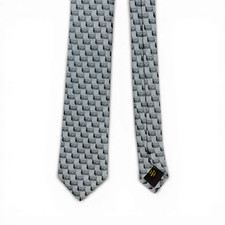 Cravatta grigia da uomo in seta Louis Vuitton originale JX827