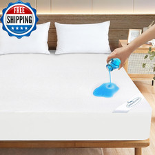 Full Size Mattress Protector Waterproof Mattress Topper Pad Cover Fitted Bed She