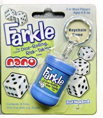 Farkle Nano Keychain Mini Dice Game New Sealed By Play Monster Miniature