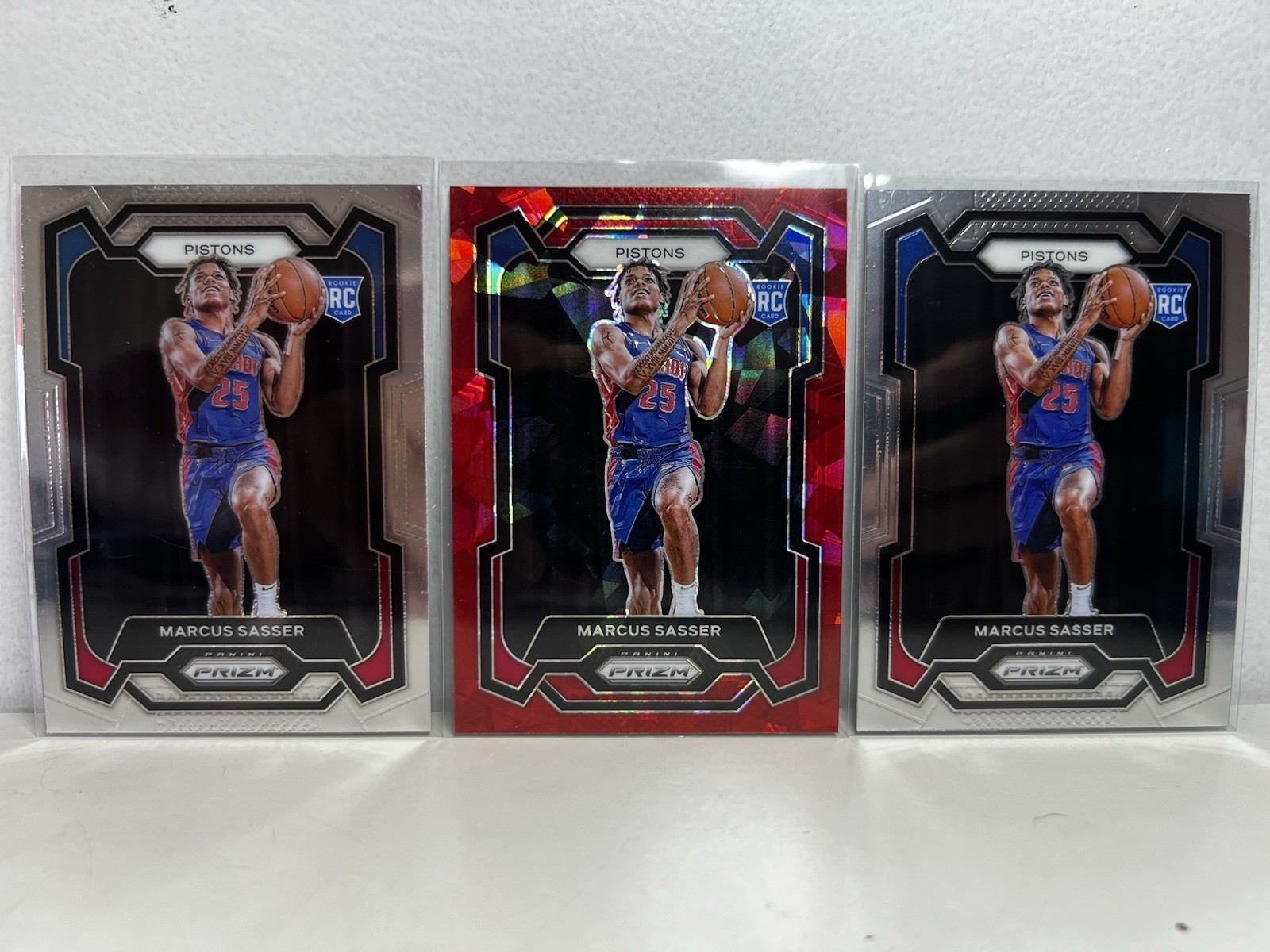 2023-24 Prizm Marcus Sasser Red Ice Rookie Card #174 Pistons