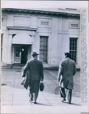 1948 Pres Truman Walks From Blair House To White House Politics Wirephoto 7X9
