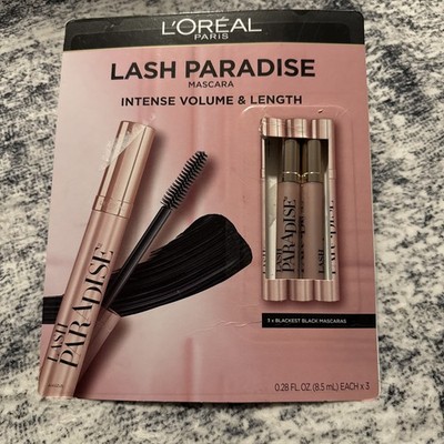 L'Oreal Paris Lash Paradise Intense Volume Mascara Blackest Black - 2 PACK