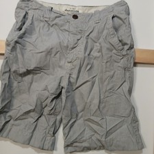 Abercrombie Kids Striped Shorts Blue Gray Flat Front Boys Size 16