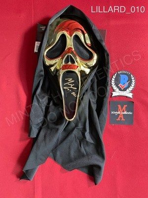 Matthew Lillard autographed signed Scream gold Ghost Face Mask Beckett COA
