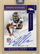 2017 Origins Von Miller AWARD WINNERS on card auto Super Bowl 50 MVP Broncos