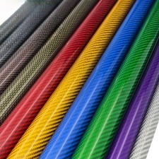 2pcs 3K Red Carbon Fiber Tube OD 6 8 10 12 16...