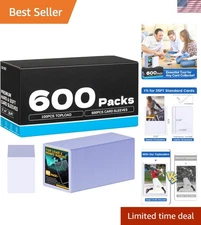 Professional Quality Card Protectors: 600 Sleeves with 100 Top Loaders Included