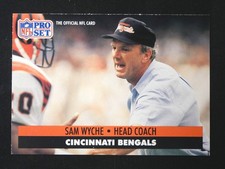 1991 PRO SET SAM WYCHE Head Coach Football Card #117