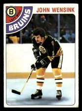 1978 TOPPS JOHN WENSINK 133 VG RC HOCKEY BOSTON BRUINS