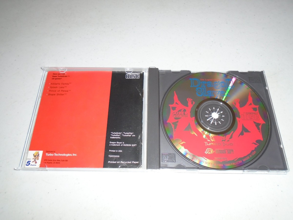 Dragon Slayer The Legend of Heroes w/ map Complete TurboGrafx 16