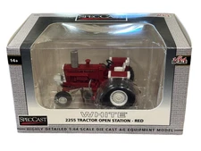 SpecCast WHITE 2255 Tractor Open Station Red 1/64 SCT 975