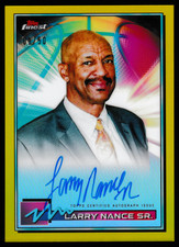 2021 Topps Finest Autographs Gold Refractor #FA-LN Larry Nance #d 01/50