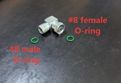 3/4''-16 Male O-ring to 3/4''-16 O-ring Female A/C Adapter 90 degree 35-12677