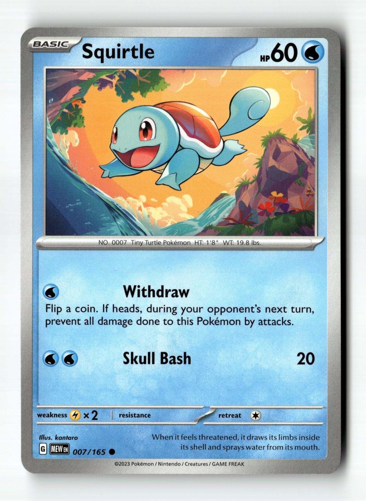 Squirtle 007/165 Common 151 Near Mint