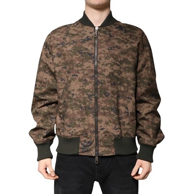 ジャケット・アウター DOLCE&GABBANA Leather Camo Jacket Dolce & Gabbana Leather Jacket | Green | FARFETCH