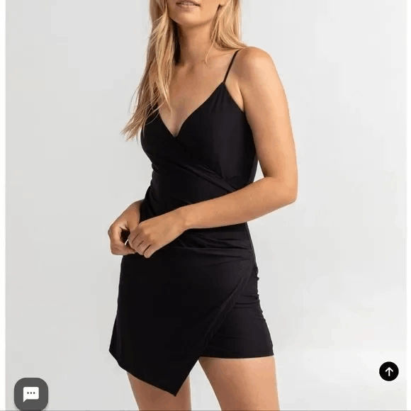Urban Outfitters Womens Black Cinched Bodycon Sleeveless Mini Dress Size XS