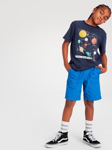 GAP Boys Kids 100% Soft Cotton Short Sleeve Graphic T-Shirt - Picture 3 of 5