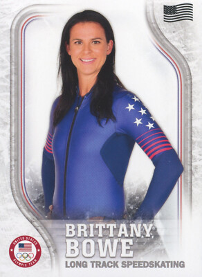 TOPPS 2018 US OLYMPIC TEAM BRITTANY BOWE #USA-34 18/99 US FLAG PARALLEL CARD