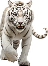 Colour White Siberian Tiger Wall Art Bedroom Laptop Vinyl Sticker Decal 6 Sizes