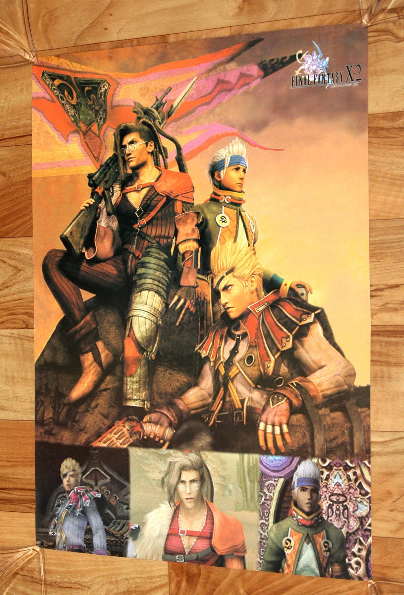 ファイナルファンタジーX/X2ポスター Final Fantasy X-2 Very Rare Poster Square Enix 53x38cm Playstation