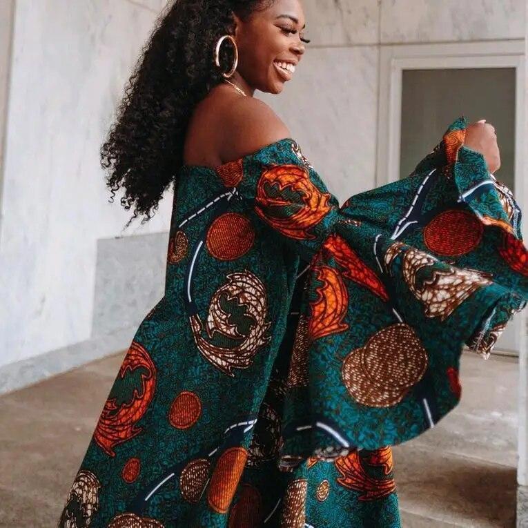 knee length dresses for ladies Salia African Print Dress