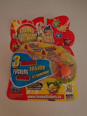 Freaky Flickers Orange 3 Hidden Stickers Checklist InteractiveToy Factory Sealed