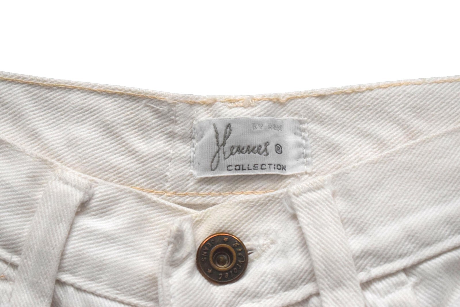 Womens Vintage Jeans 90s Hennes White Zip Fly 8 image 2