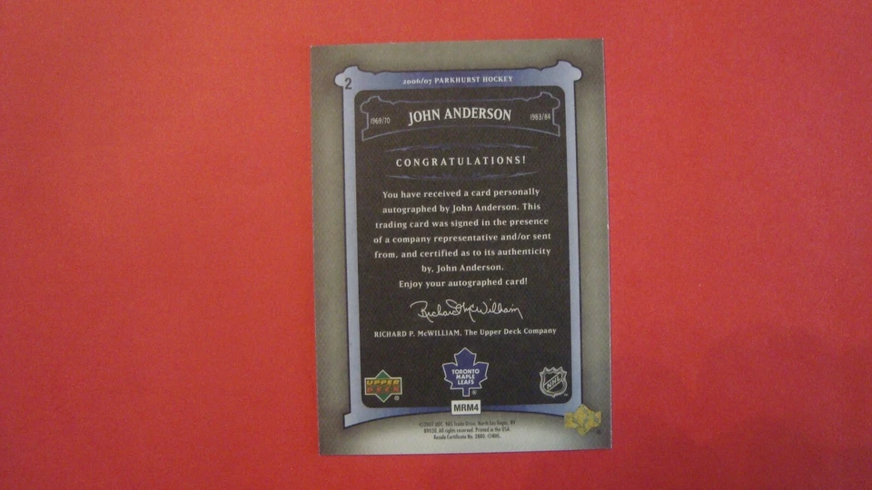 2012 13 Panini Classics Signature  #171 Red Kelly Autograph Detroit Red Wings - Image 4 of 4