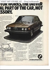 1976 BMW 530i  2 page vintage print ad: "At the Bavarian Motor Works, the driver