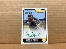2020 Onyx Vintage Extended Autographs Green Ink #EARC Rodolfo Castro Auto