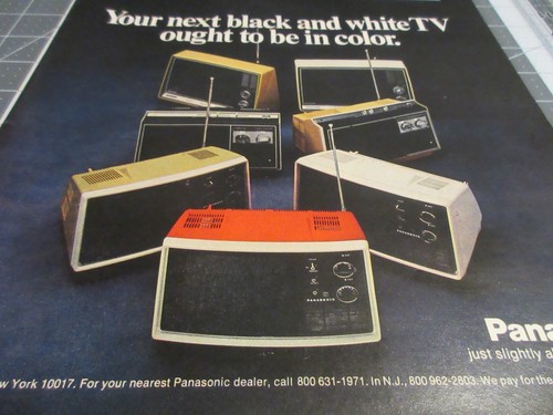 1971 Panasonic Vintage Print Ad, Your Next TV ought to be in color. - Picture 3 of 4