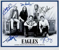 THE EAGLES BAND 8.5X11 SIGNED PHOTO AUTOGRAPH ALL SIGNATURE POSTER REPRINT