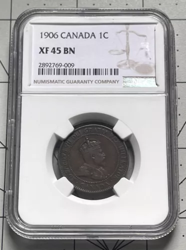1906 NGC XF45BN Canada Large One Cent - CAN - Penny - 1C