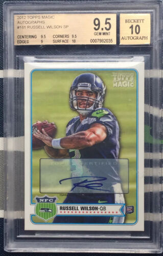 💎Russell Wilson 2012 Topps Magic BGS 9.5 10 AUTO ROOKIE CARD RC Autograph SP💎 - Picture 1 of 2