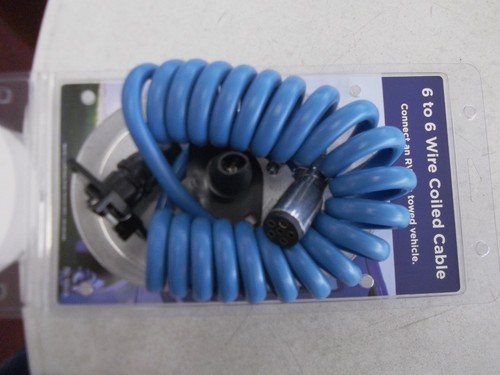 Blue Ox BX8862 New 6-Wire Coiled Electrical Cables - RV Camper Towing Trailer - Picture 4 of 4