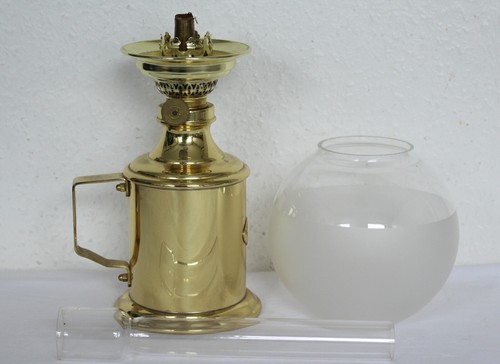 DEKORATIVE ALTE MESSING-PETROLEUMLAMPE VON E.S.SÖRENSEN KOPENHAGEN #12057 - Bild 5 von 7