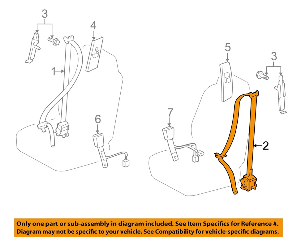 Cinturón de seguridad delantero izquierdo usado se adapta a: Toyota Avalon 2009 canastilla conductor retractor Foto 3 de 4