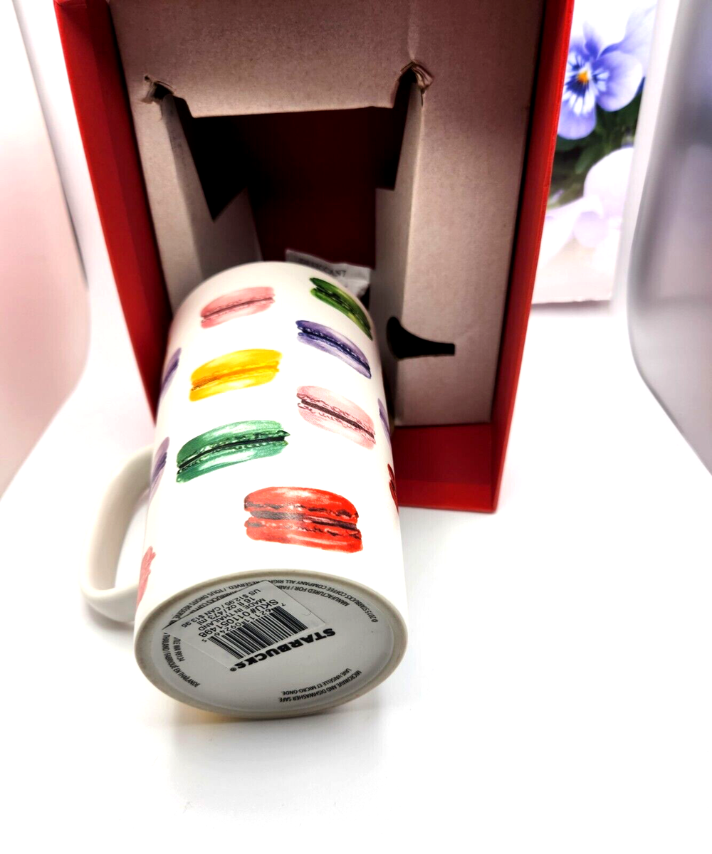 Starbucks French Macaroons Ceramic Coffee Travel Mug 16 oz Cup 2015 | eBay